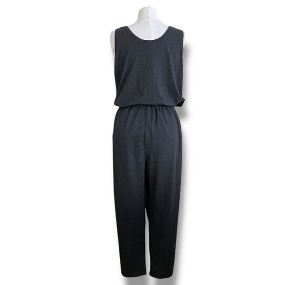 Zella Womens Gwen Jumpsuit Plus Sz 1X Gray Tencel Sleeveless Athleisure Romper - Picture 8 of 10